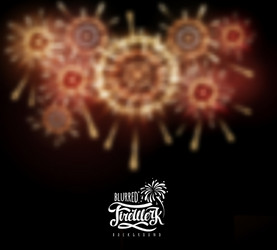 holiday firework blurred background vector