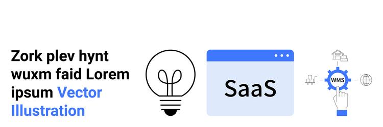 light bulb saas interface and workflow vector image