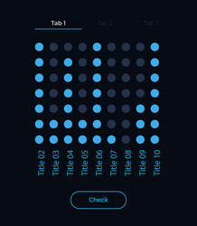 Vertical dot chart ui element template vector