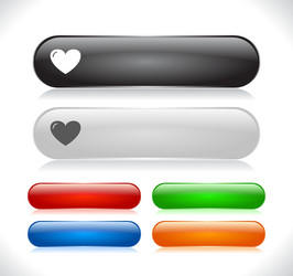 website menu buttons vector image