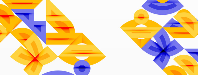 Abstract geometric shapes overlap creating Vector Image
