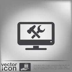 monitor symbol settings icon computer vector image