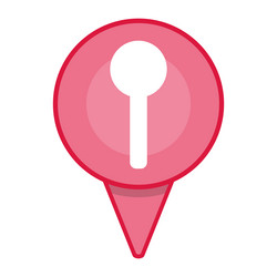 Pin icon location red pictogram vector