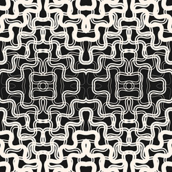 seamless pattern with tangled curved fading shapes vector