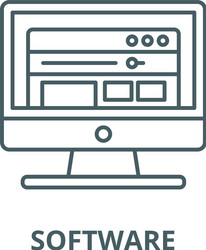 Software line icon linear concept outline vector