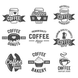 Coffee Shop Badges & Labels Vector Image