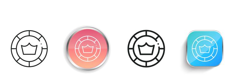 medal icon thin linear regular and button style vector image
