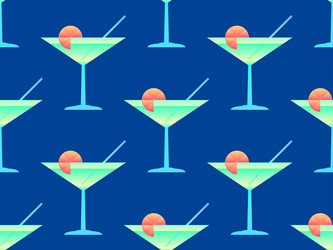 Seamless pattern with a cone glass for vermouth vector