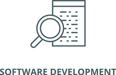 software development line icon linear vector image