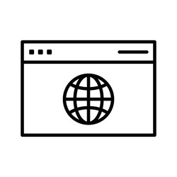 web browser icon ideal for internet and online vector image