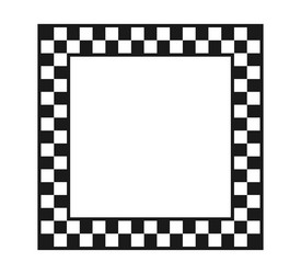 checkered rectangle frame square race checker vector image