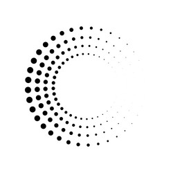 circular halftone dot pattern with fade effect vector image