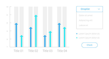 comparison chart ui element template vector image