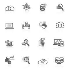 Database Analytics Icons vector image