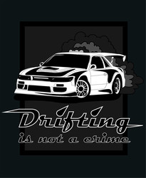 Drift car Royalty Free Vector Image - VectorStock