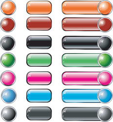 Modern Web Buttons vector image