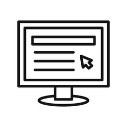 online browser icon ideal for internet navigation vector image