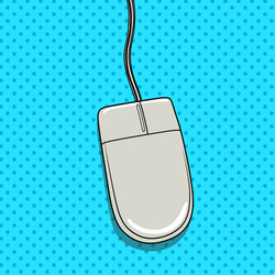 Retro Pop Computer Mouse vector