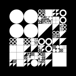 subdivided grid system with symbols randomly vector image