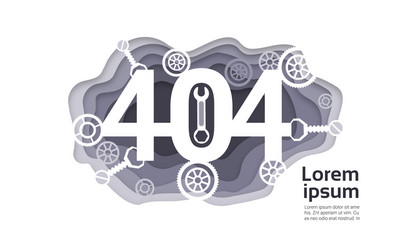 404 not found problem internet connection error vector image
