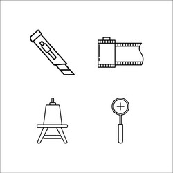 design and studio simple linear icon setsimple vector image