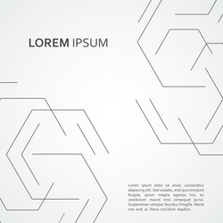 design with connect hexagon vector image