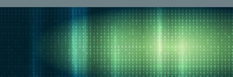 glowing tech abstract background with binary code vector image