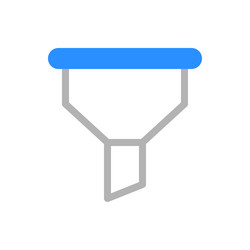funnel icon concept of filtering sorting vector image