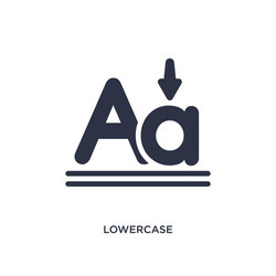 Lowercase icon on white background simple element vector