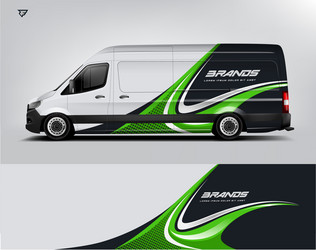 Modern Van Wrap Abstract Pattern vector image