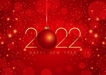 Red and gold happy new year background vector