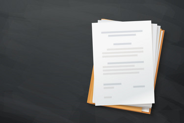 Stack of Documents with Brown Folder vector image