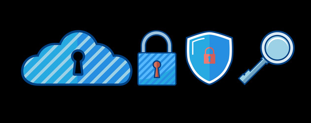 cyber security technology connection background vector image