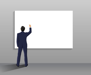 Businessman back view Royalty Free Vector Image