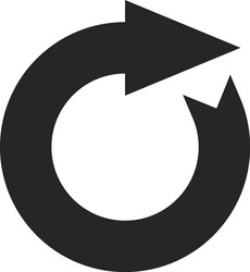 continuous circular arrow rotating clockwise vector image