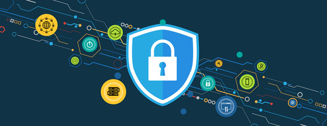 cyber security technology connection background vector image