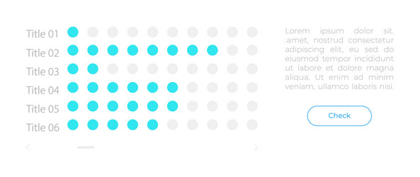 Dot chart ui element template vector