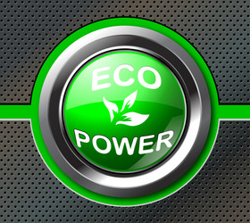 Modern Power Button with Perforated Background vector