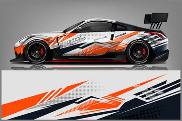 Racing Stripe Car Wrap Vector Image