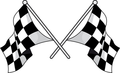 Racing flag icon flat Royalty Free Vector Image