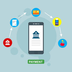 concept online and mobile payments for web page vector image