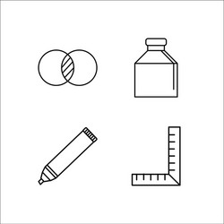 design and studio simple linear icon setsimple vector image