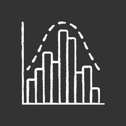 Histogram chalk icon diagram business trade info vector