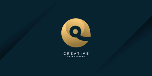 Letter e logo design with modern creative idea Vector Image