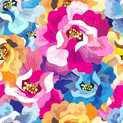 Seamless bright floral pattern Royalty Free Vector Image