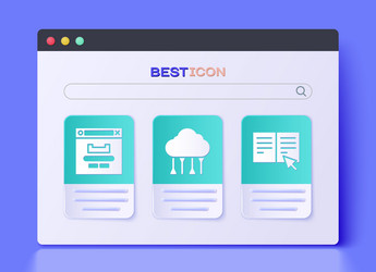 set network cloud connection browser window vector image