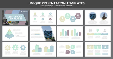 Set of multi colour elements for multipurpose vector