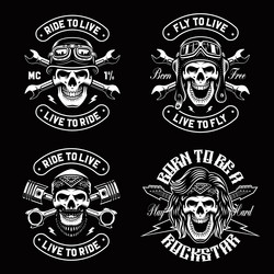 a set of skulls Vector Image