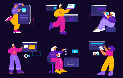 app development web programming testing concept vector image
