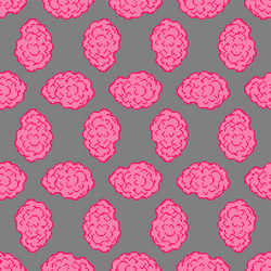 brain pixel art pattern seamless 8 bit brains vector image